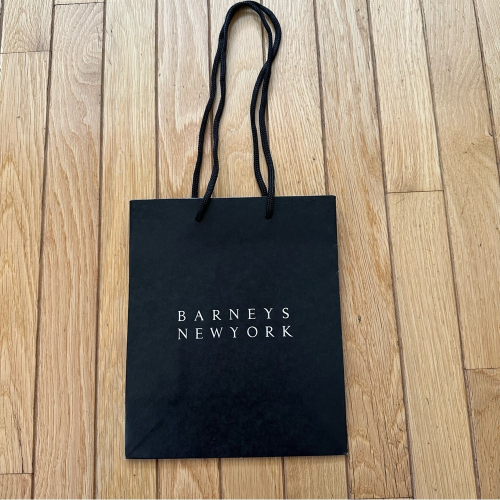 Barneys New York Black and Silver Small Gift Bag